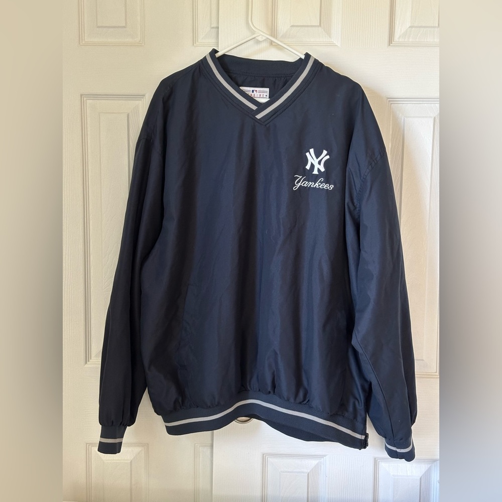 Vintage New York Yankees Navy Pullover Windbreaker XXL